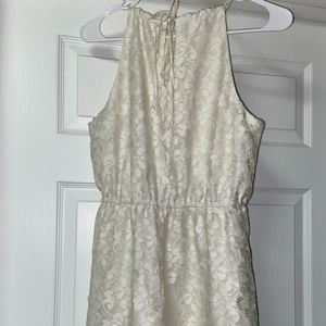 off white halter romper!